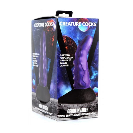 Creature Cocks Orion Invader Veiny Space Alien Silicone Dildo Purple - Simply Pleasure