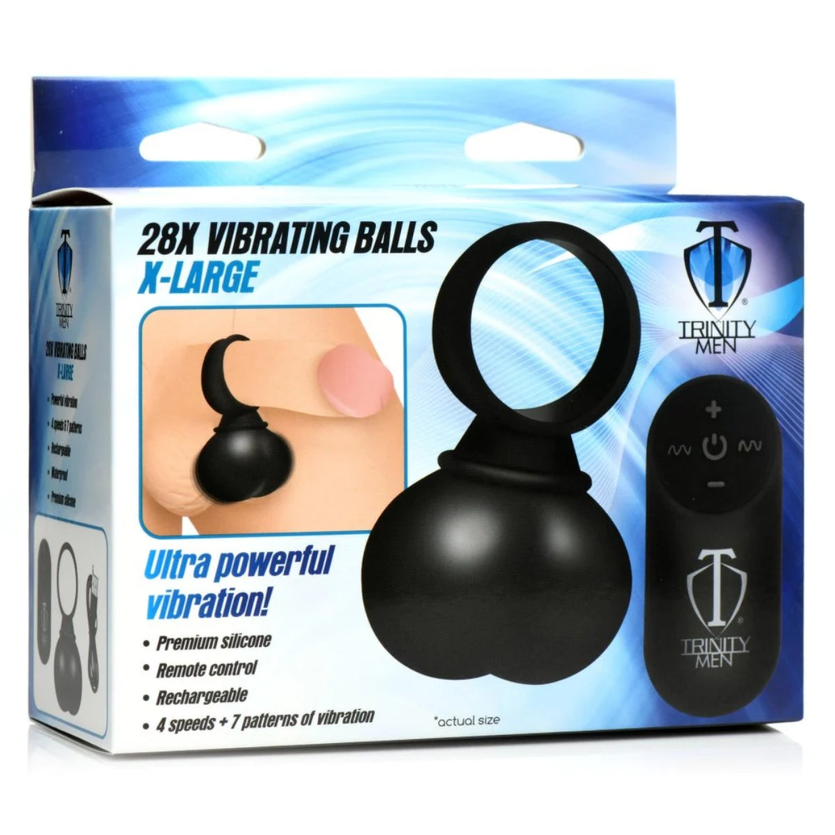 Trinity For Men 28X Vibrating Balls Black XL