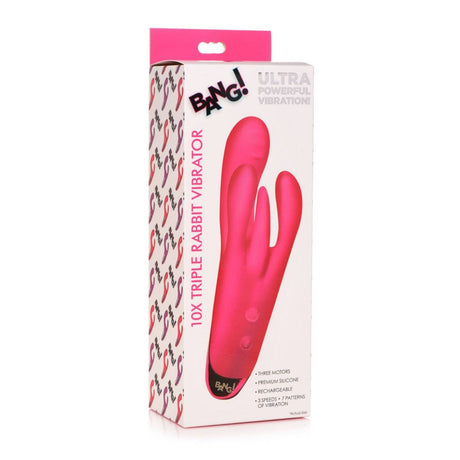 BANG! Triple Rabbit Vibrator Pink - Simply Pleasure