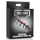 Strict Leather Cock Gear Leather And Steel Gates Of Hell Cock Ring Red