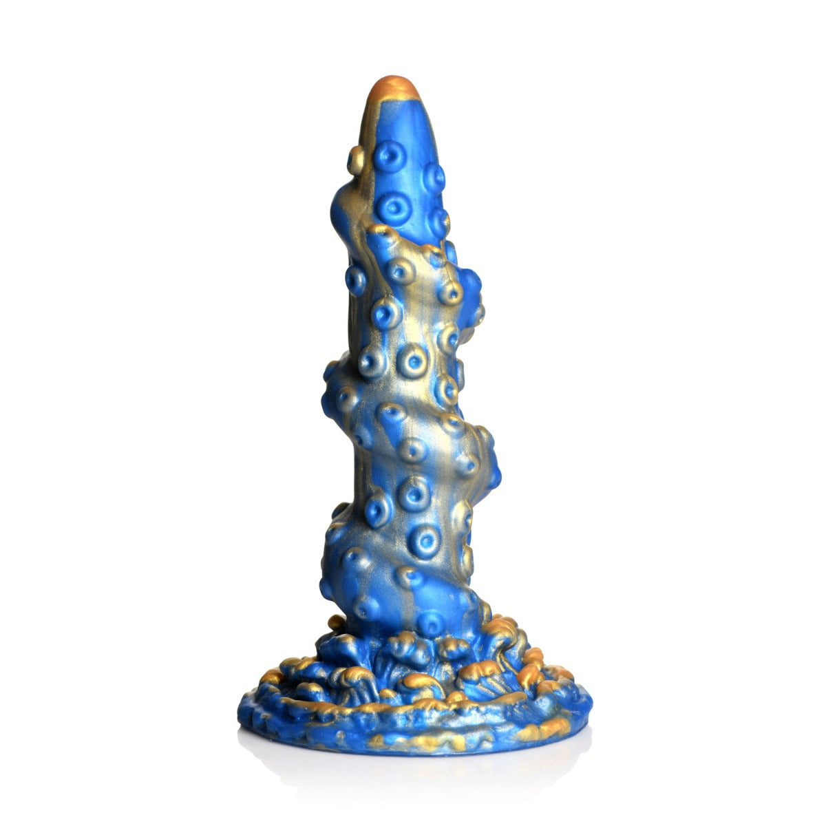 Creature Cocks Lord Kraken Tentacled Silicone Dildo Blue Gold - Simply Pleasure