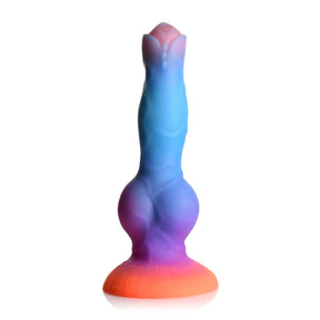 Creature Cocks Space Cock Glow In The Dark Alien Silicone Dildo Blue Purple - Simply Pleasure