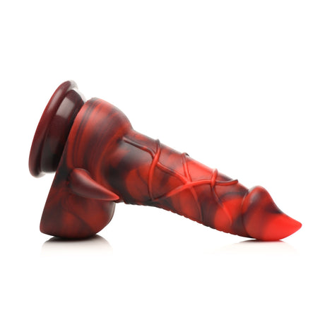 Creature Cocks Horny Devil Demon Silicone Dildo Black Red - Simply Pleasure