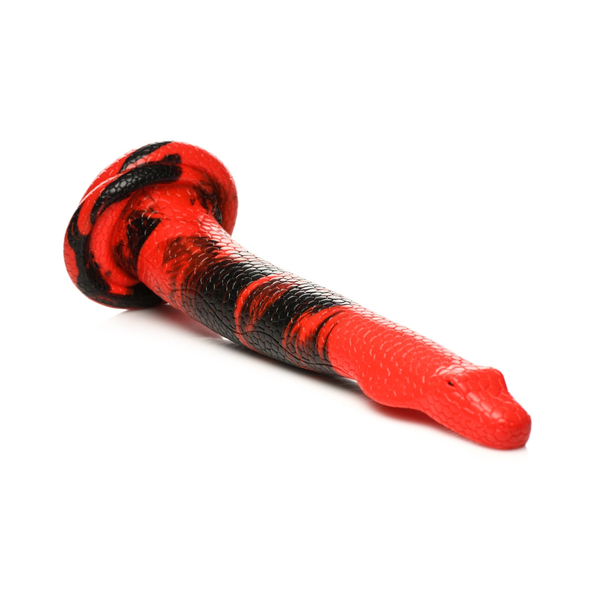 Creature Cocks King Cobra Silicone Dong Red Black - Simply Pleasure