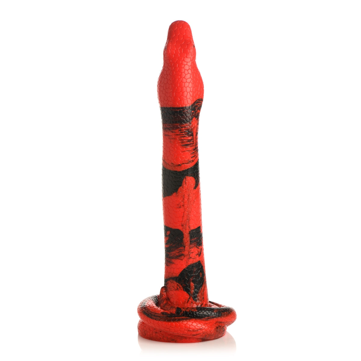 Creature Cocks King Cobra XL Silicone Dong Red Black - Simply Pleasure