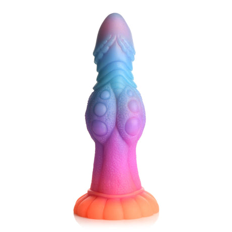 Creature Cocks Galactic Cock Alien Creature Glow In The Dark Silicone Dildo Blue Pink Purple - Simply Pleasure