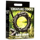 Creature Cocks Black Caiman Silicone Cock Ring Black