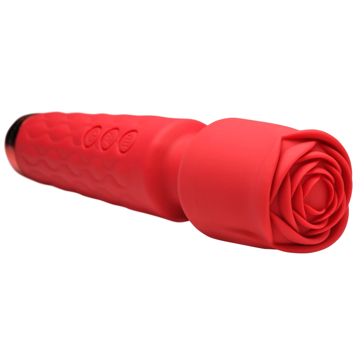 Bloomgasm Pleasure Rose 10X Silicone Wand With Rose Attachment Red