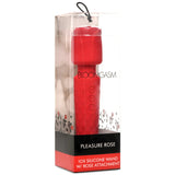 Bloomgasm Pleasure Rose 10X Silicone Wand With Rose Attachment Red