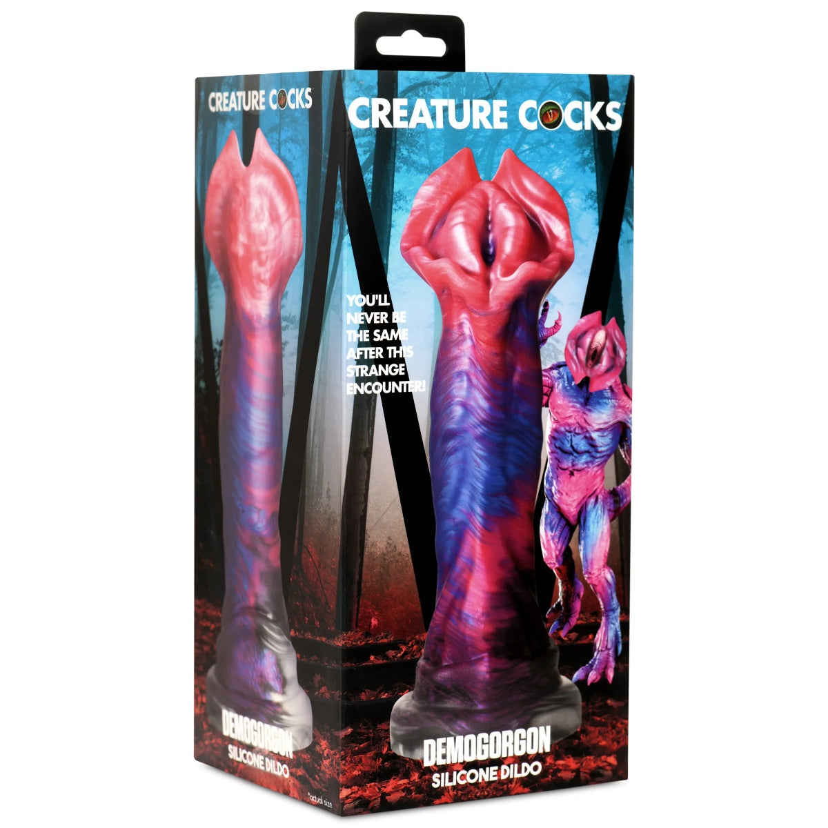 Creature Cocks Demogorgon Silicone Dildo Red Blue