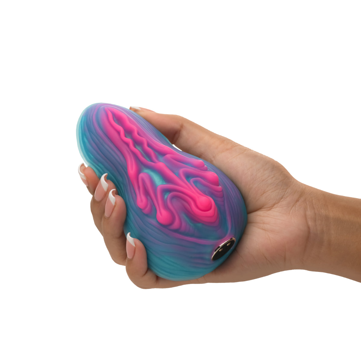 Creature Cocks Vulvaron Vibrating Silicone Grinder Pink Blue