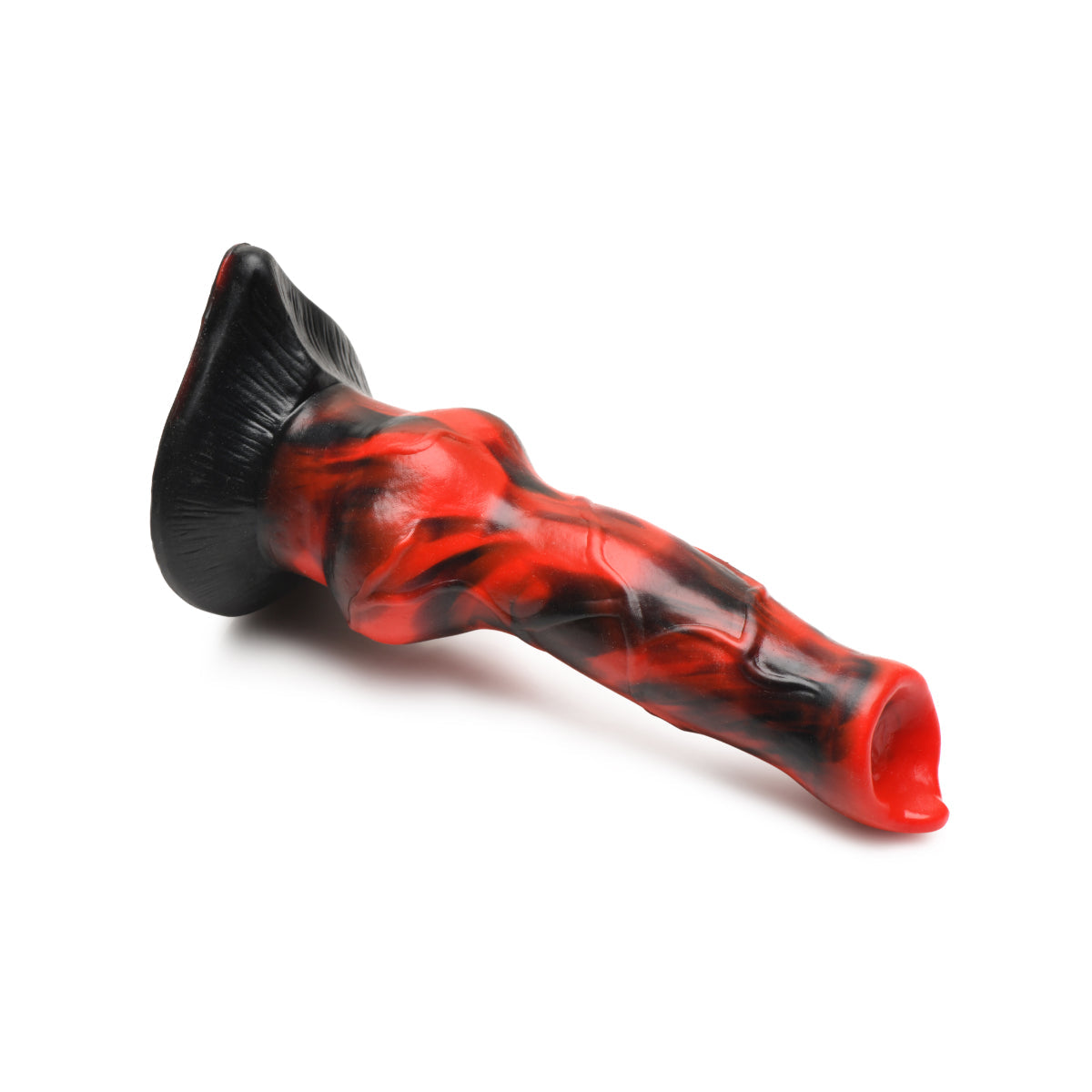 Creature Cocks Vibra Beast Vibrating Silicone Dildo Black Red
