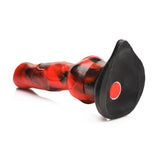 Creature Cocks Vibra Beast Vibrating Silicone Dildo Black Red