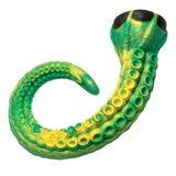 Creature Cock Titan Tentacle Extra Long Silicone Dildo Green Yellow