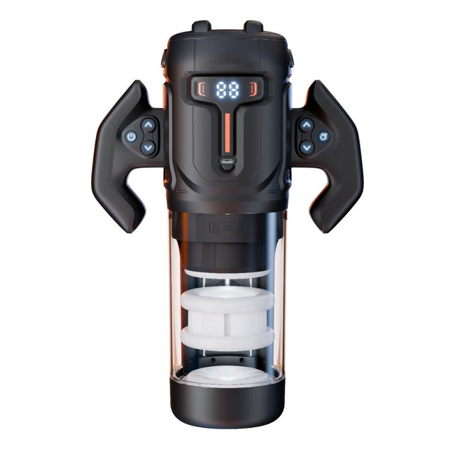 Amovibe Turbo Thrusting & Rotating Male Masturbator Black
