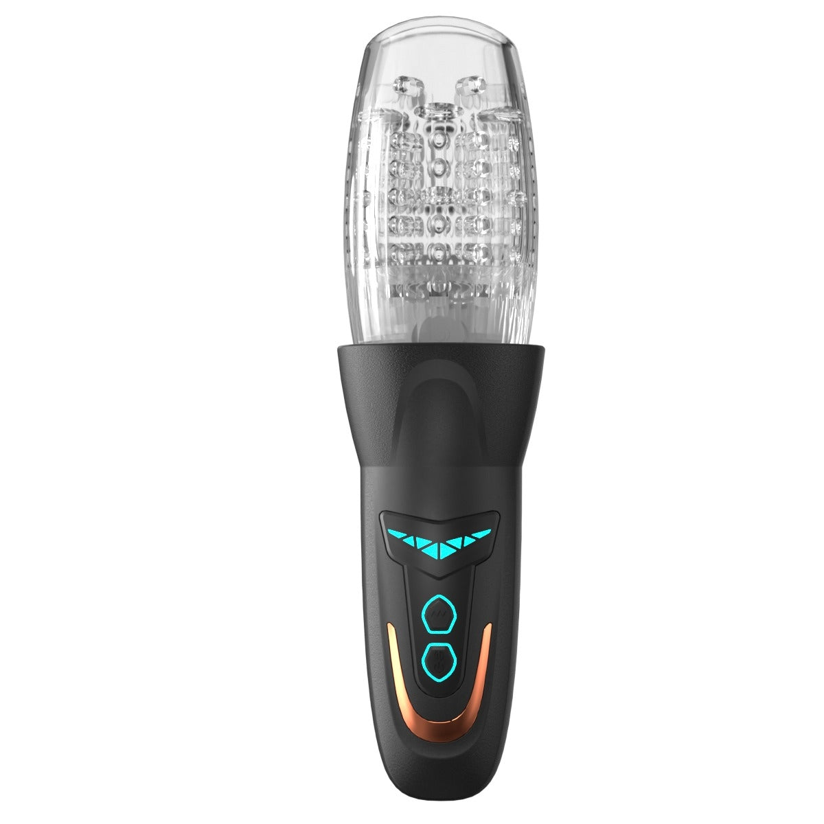 Amovibe Dragon Pro Rotating & Thrusting Male Masturbator Black Clear