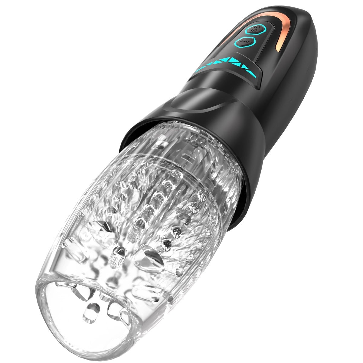 Amovibe Dragon Pro Rotating & Thrusting Male Masturbator Black Clear