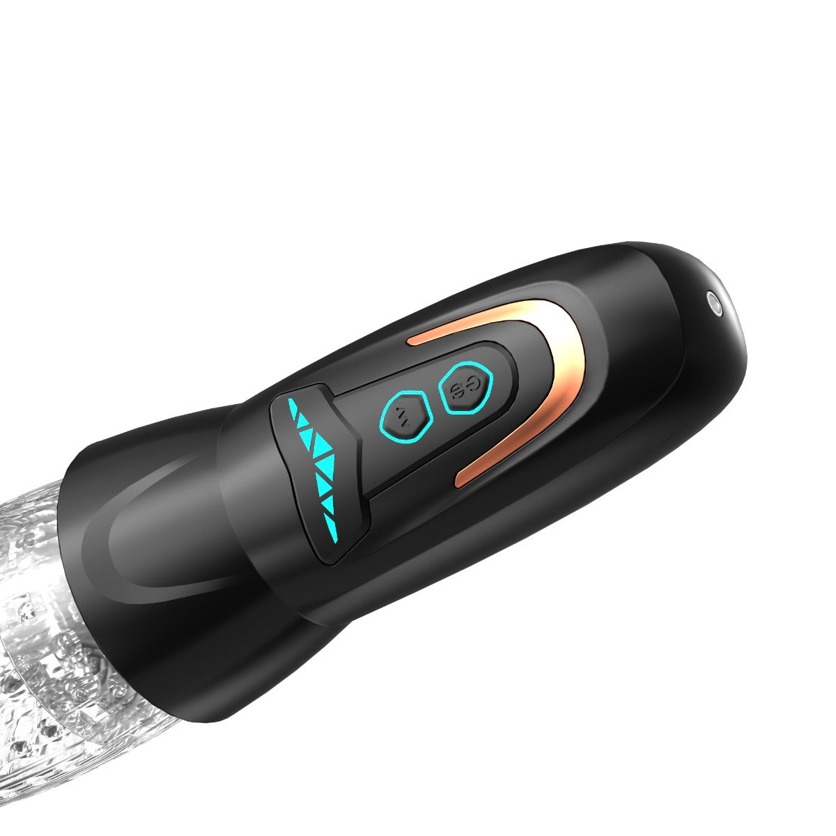 Amovibe Dragon Pro Rotating & Thrusting Male Masturbator Black Clear