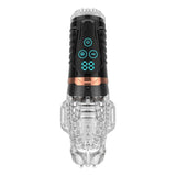 Amovibe Alpha Sucking & Vibrating Male Masturbator Black Clear