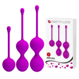 Pretty Love Kegel Ball 3 Piece Training Set Purple