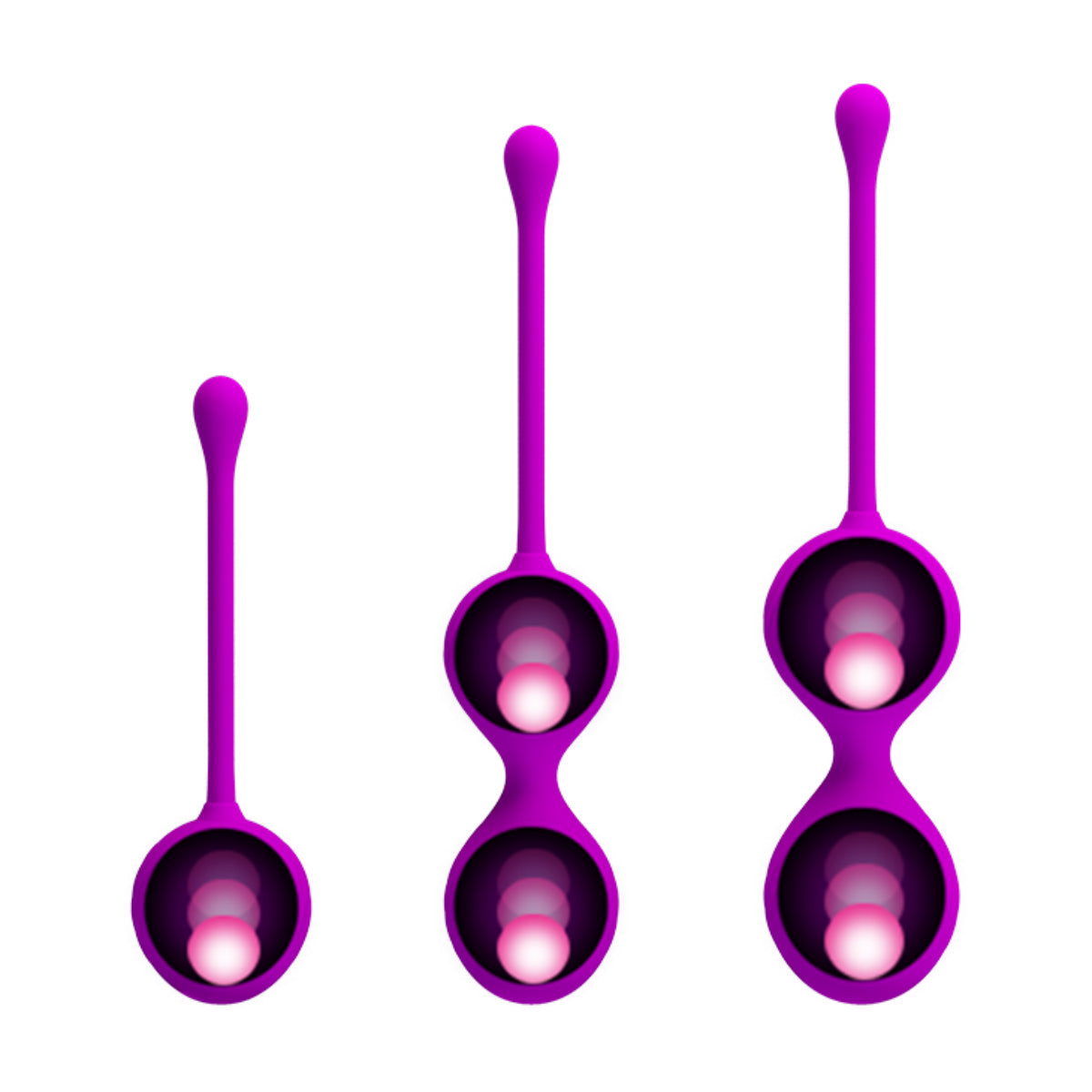 Pretty Love Kegel Ball 3 Piece Training Set Purple