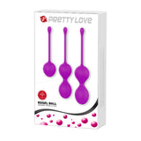 Pretty Love Kegel Ball 3 Piece Training Set Purple