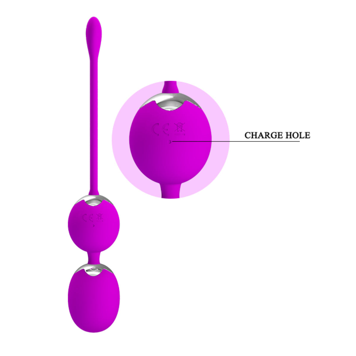 Pretty Love Willie Remote Control Vibrating Kegel Ball Purple