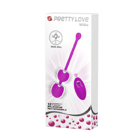Pretty Love Willie Remote Control Vibrating Kegel Ball Purple