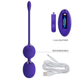 Pretty Love Willie Youth Rechargeable Remote Control Kegel Balls Purple