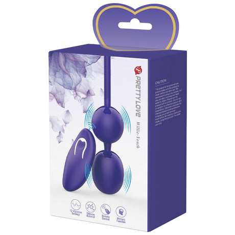 Pretty Love Willie Youth Rechargeable Remote Control Kegel Balls Purple