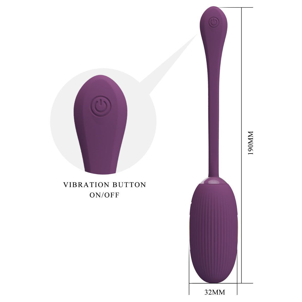 Pretty Love Doreen Egg Vibrator With Electro Shock Purple