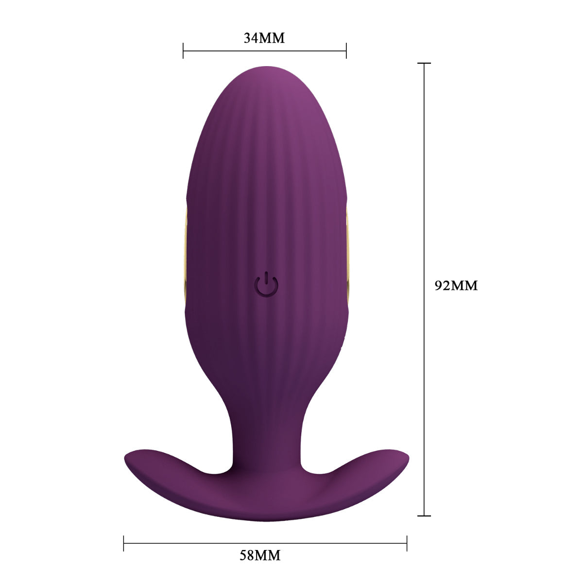 Pretty Love Jefferson Vibrating Electro Butt Plug Purple
