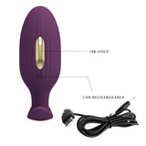 Pretty Love Jefferson Vibrating Electro Butt Plug Purple
