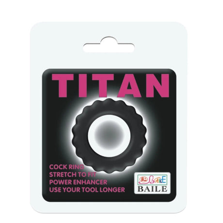 Pretty Love Titan Silicone Cock Ring 2 Black