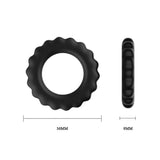 Pretty Love Titan Silicone Cock Ring 3 Pack Black