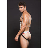 Envy Logo Elastic Low Rise Mesh Jock Strap White