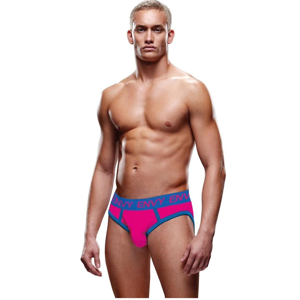 Envy Solid Jock Strap Pink Blue