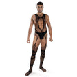 Envy Web Of Lust Fishnet Open Crotch Bodystocking Black One Size