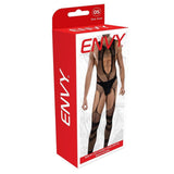 Envy Web Of Lust Fishnet Open Crotch Bodystocking Black One Size
