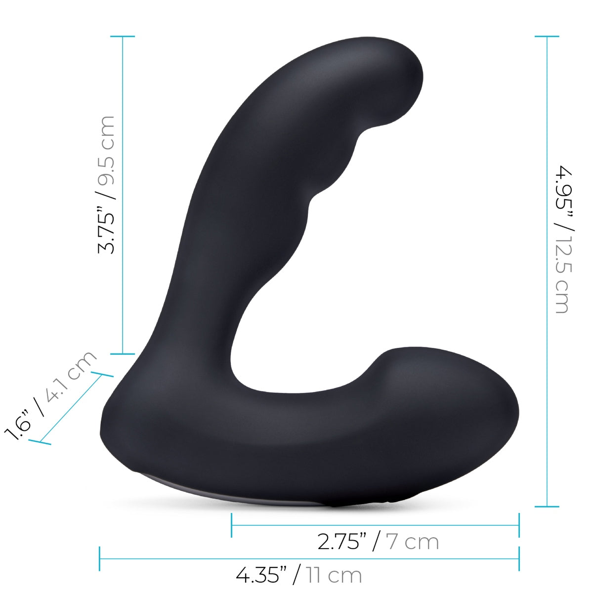 Blue Line Prober Dual Vibrating Remote Controlled Prostate Stimulator Black - Simply Pleasure