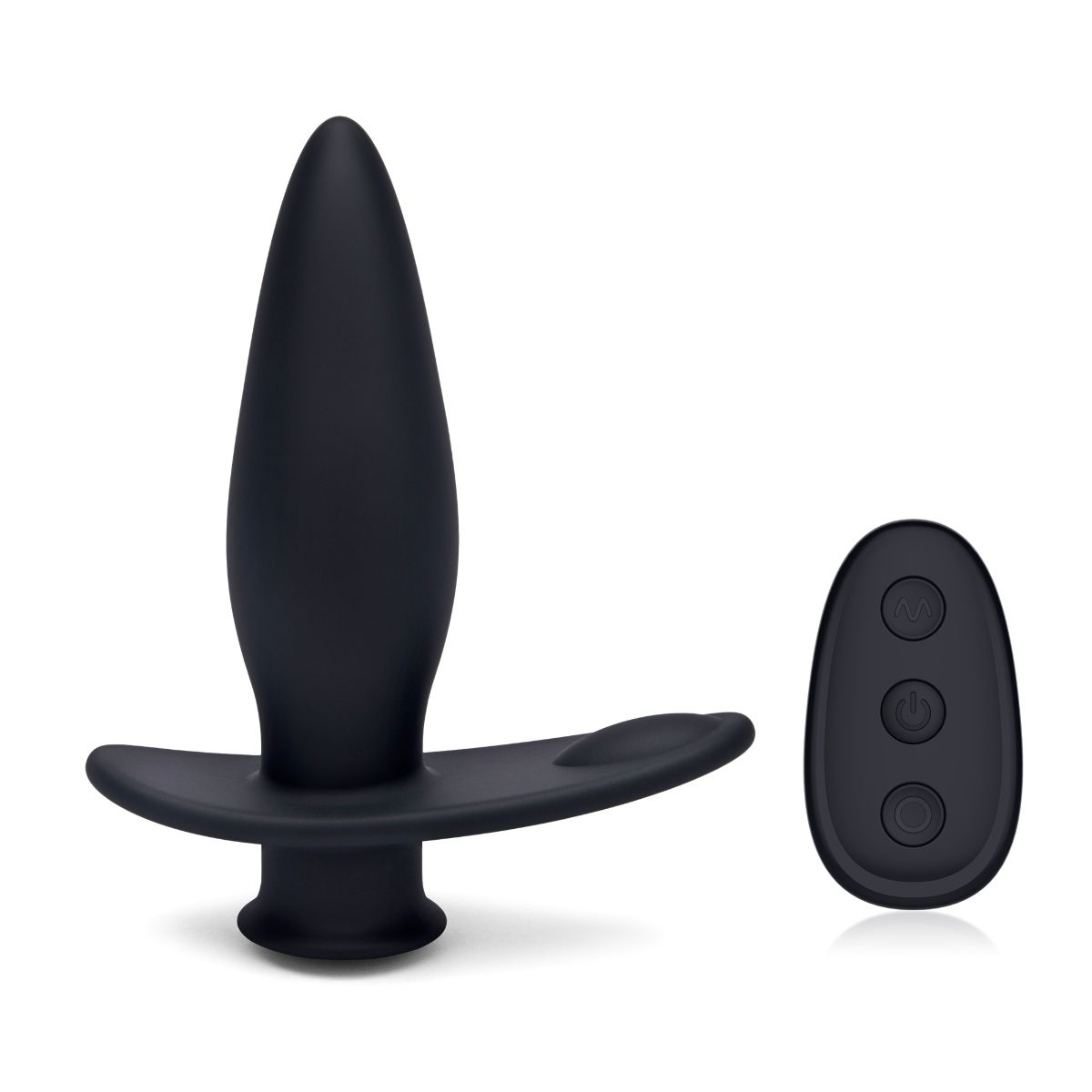 Blue Line Pointer Deep Drilling Remote Controlled Vibrating Butt Plug Black - Simply Pleasure