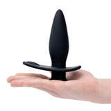 Blue Line Pointer Deep Drilling Remote Controlled Vibrating Butt Plug Black - Simply Pleasure