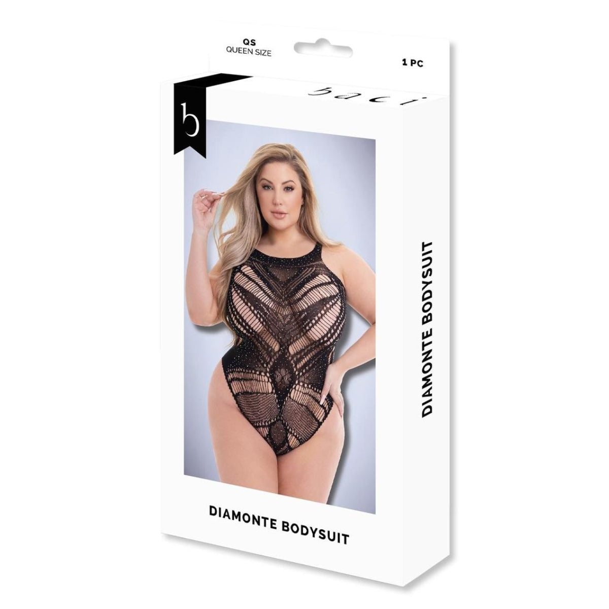 Baci Diamonte Bodysuit Black