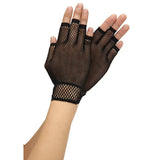 Baci Fingerless Fishnet Gloves Black