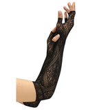 Baci Fingerless Lace Opera Gloves Black