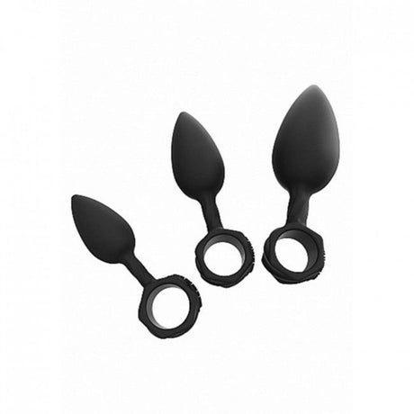 Bathmate Anal Training 3 Piece Butt Plug Set Black - Simply Pleasure