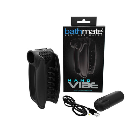 Bathmate Hand Vibe Male Masturbator Black - Simply Pleasure