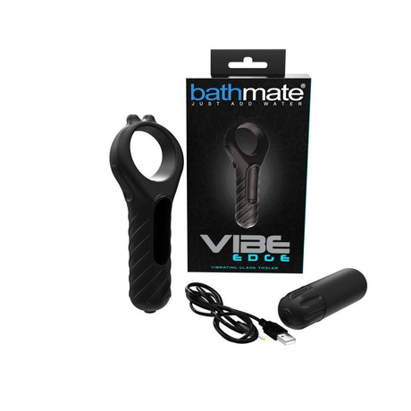 Bathmate Vibe Edge Vibrating Glans Tickler Black - Simply Pleasure