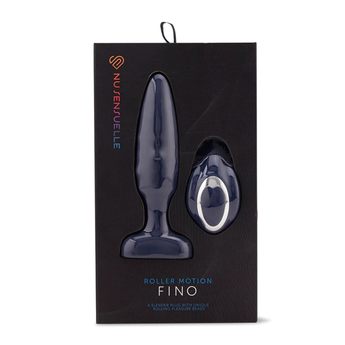 Nu Sensuelle Fino Roller Motion Remote Control Vibrating Butt Plug Navy Blue