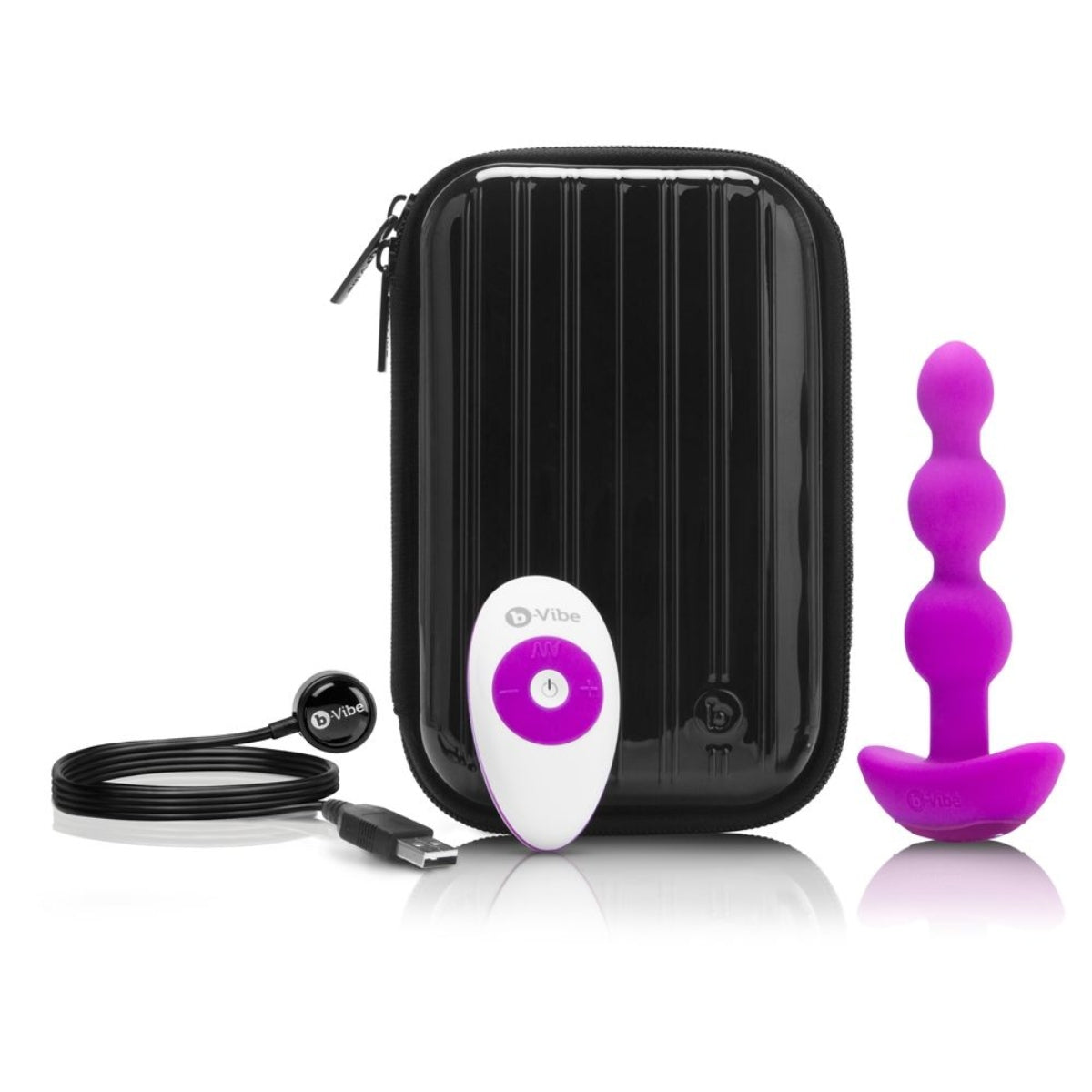 b-Vibe Triplet Remote Control Anal Beads Fucshia